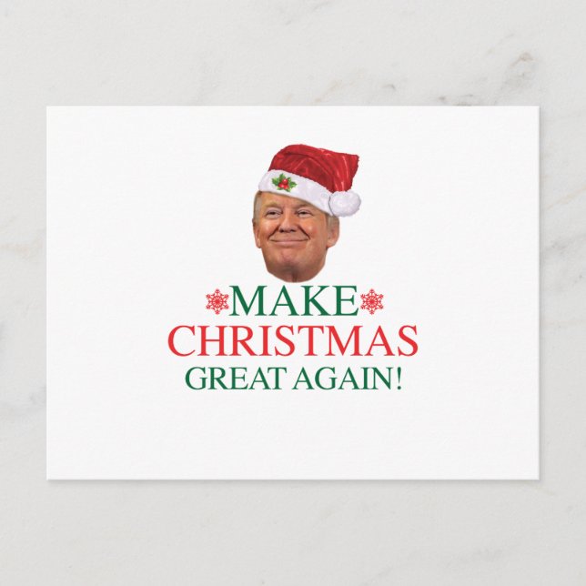 Cartes Pour Fêtes Annuelles Donald Trump - Rendre la beauté de Noël (Devant)