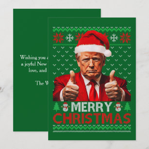 Cartes Pour Fêtes Annuelles Donald Trump Santa Hat Joyeux Noël Laid Cadeau