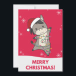 Cartes Pour Fêtes Annuelles Donkey Christmas Donkeys Winter Animals Adult Clot<br><div class="desc">The donkey for Christmas with fairy lights. Funny animals with gifts and snow to the holidays. Also funny for Christmas in July. Donkeys are sweet animals and perfect for Christmas.</div>