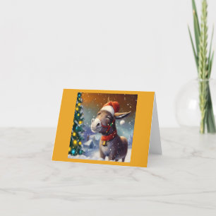 Cartes Pour Fêtes Annuelles Donkey de Noël 1