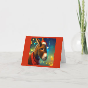 Cartes Pour Fêtes Annuelles Donkey de Noël 3