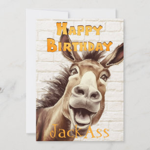 Cartes Pour Fêtes Annuelles Donkey's Funny Birthday Holiday Card
