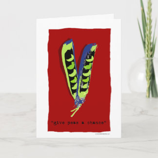 Cartes Pour Fêtes Annuelles "donne une chance aux petits pois"