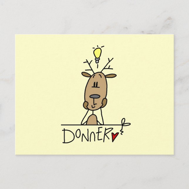 Cartes Pour Fêtes Annuelles Donner Reindeer T-shirts et cadeaux de Noël (Devant)