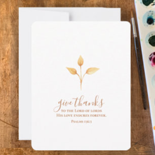 Cartes Pour Fêtes Annuelles Donnez Merci Aquarelle Minimale Thanksgiving