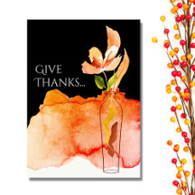 Donnez Merci... Fleur moderne et Vase Thankgiving