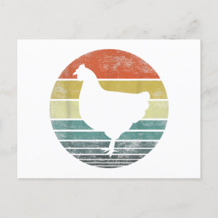 Cartes Pour Fêtes Annuelles Dons De Poulets Amusants Fermier Rétro Vintage Far