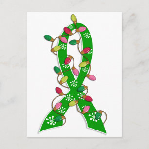 Cartes Pour Fêtes Annuelles Dons d'organes Éclairage de Noël Ruban