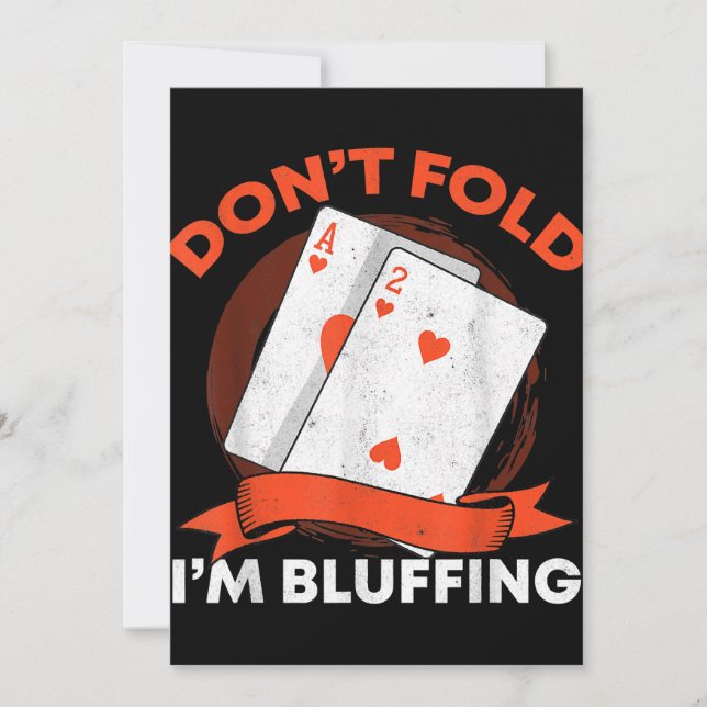 Cartes Pour Fêtes Annuelles Dont fold Poker (Devant)