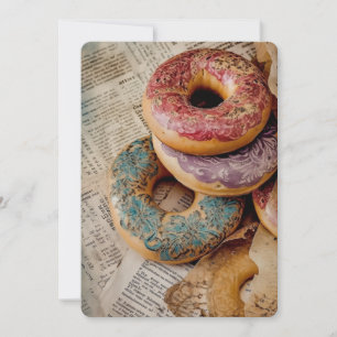 Cartes Pour Fêtes Annuelles Donut floral