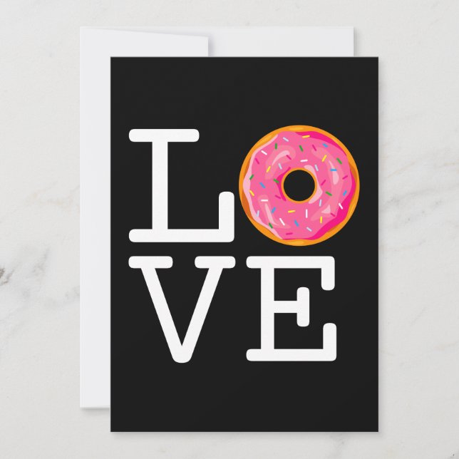 Cartes Pour Fêtes Annuelles Donut Love (Devant)