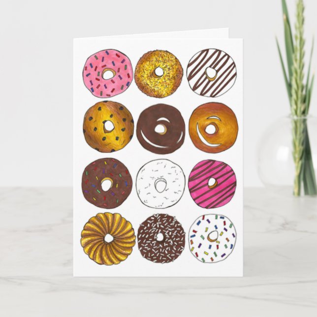 Cartes Pour Fêtes Annuelles Donuts pour vous Saint Valentin Donut Doughnut Foo (Devant)