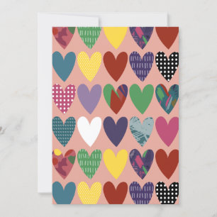 Cartes Pour Fêtes Annuelles Doodle Heart Harmony Abstrait
