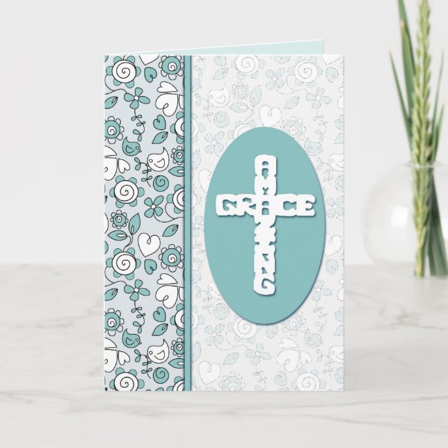 Cartes Pour Fêtes Annuelles Doodles Extraordinaires Grace Bluebird Personnalis (Devant)