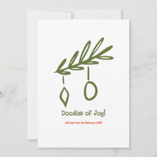 Cartes Pour Fêtes Annuelles Doodles of Joy Minimalist Photo Collage