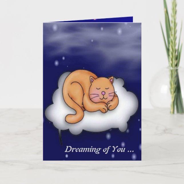 Cartes Pour Fêtes Annuelles Dormir Kitty (Devant)