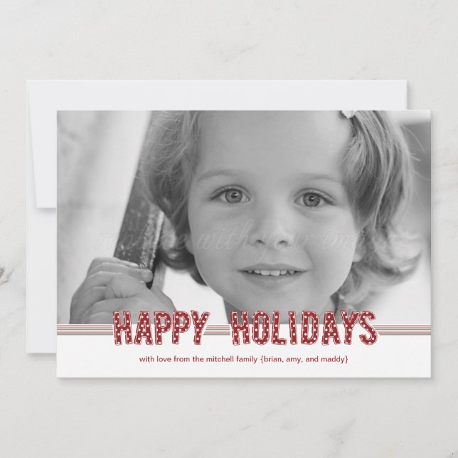 Cartes Pour Fêtes Annuelles Dotted Wishes Christmas Cards/ Holiday Photo Cards (Devant)