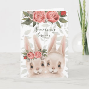 Cartes Pour Fêtes Annuelles Douce Pâques Un Petit Lapin T'Aime