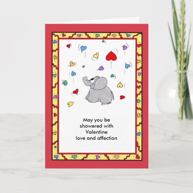 Cartes Pour Fêtes Annuelles Douche d'affection - Valentine (Devant)