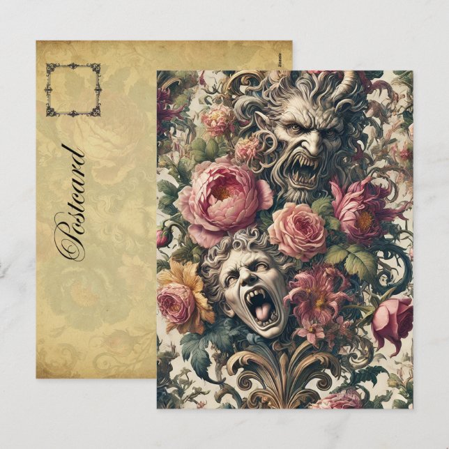 Cartes Pour Fêtes Annuelles Douleurs baroques contre la faim - gothique victor (Devant / Derrière)