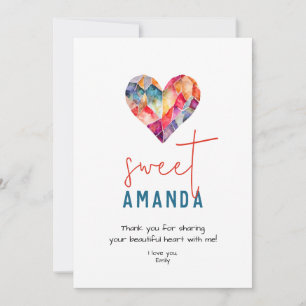 Cartes Pour Fêtes Annuelles Doux cœur d'ami