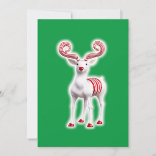 Cartes Pour Fêtes Annuelles Doux Renne au Bâton de Bonbon