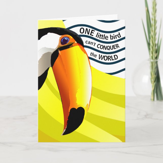Cartes Pour Fêtes Annuelles Doux Toucan Pun Valentine ou Proposition Mignonne  (Devant)
