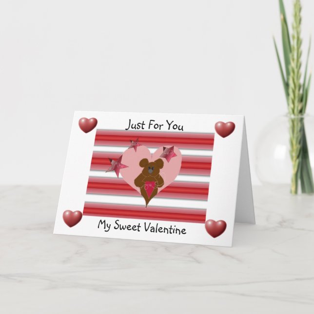 Cartes Pour Fêtes Annuelles Doux Valentin (Devant)