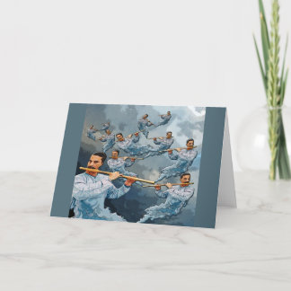 Cartes Pour Fêtes Annuelles Douze jours de Noël - tuyauterie d'onze joueurs de