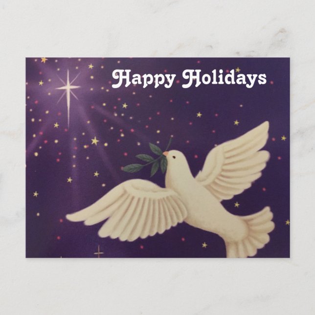 Cartes Pour Fêtes Annuelles Dove of Peace Happy Holidays - Postcard (Devant)