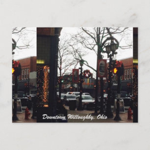 Cartes Pour Fêtes Annuelles Downtown Willoughby Christmas Photo Postcard