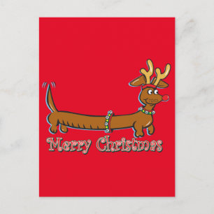Cartes Pour Fêtes Annuelles Doxie-Joyeux-Noël
