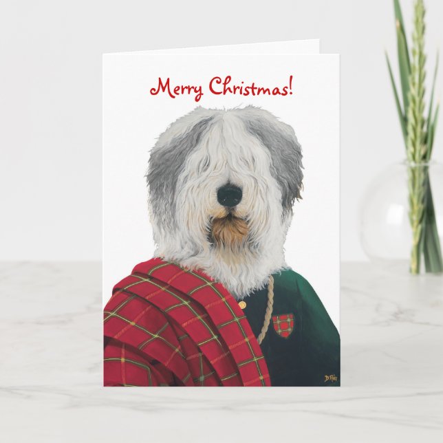 Cartes Pour Fêtes Annuelles DR.223 Vieux Noël de chien anglais (Devant)
