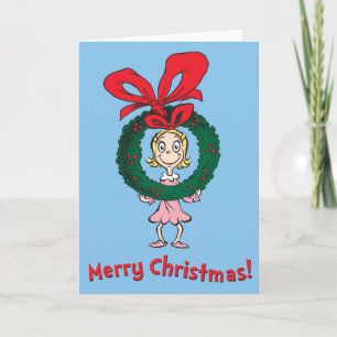 Cartes Pour Fêtes Annuelles Dr Seuss   Cindy-Lou Who - Wreath