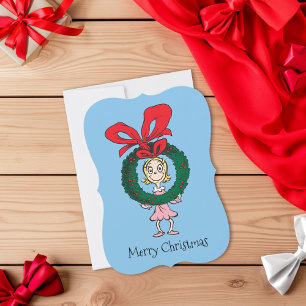 Cartes Pour Fêtes Annuelles Dr Seuss   Cindy-Lou Who - Wreath