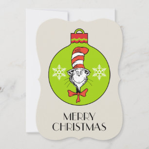 Cartes Pour Fêtes Annuelles Dr. Seuss Grinch Chapeau de Chat Ornement