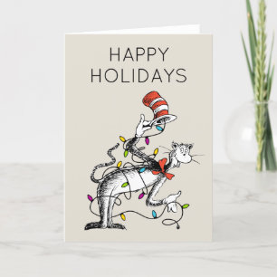 Cartes Pour Fêtes Annuelles Dr. Seuss   Grinch   Chat Chapeauté Malicieux