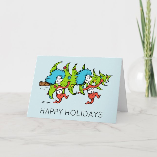 Cartes Pour Fêtes Annuelles Dr. Seuss | Grinch | Chose 1 Chose 2 (Devant)