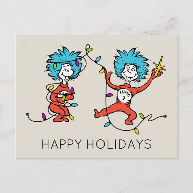 Cartes Pour Fêtes Annuelles Dr Seuss | Grinch | Chose Une Chose DeuxDanses (Devant)