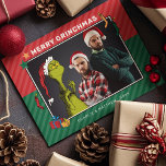 Cartes Pour Fêtes Annuelles Dr Seuss | Grinch Family Photo Holiday<br><div class="desc">Envoyez vos voeux de vacances avec une touche de charme Grinchy en utilisant cette carte "Grinch Family Photo Holiday". Avec l'emblématique Grinch from How the Grinch Stole Christmas, cette carte vous permet de la personnaliser avec votre photo de famille, ce qui en fait une façon unique et festive de partager...</div>