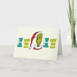Cartes Pour Fêtes Annuelles Dr Seuss Grinch - Ho Ho Ho