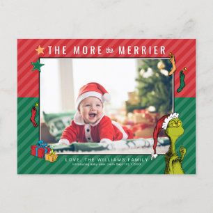 Cartes Pour Fêtes Annuelles Dr. Seuss   Grinch Nouvelle Photo de Bébé de Vacan