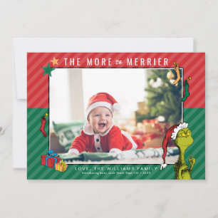 Cartes Pour Fêtes Annuelles Dr. Seuss Grinch Nouvelle Photo de Bébé Fêtes