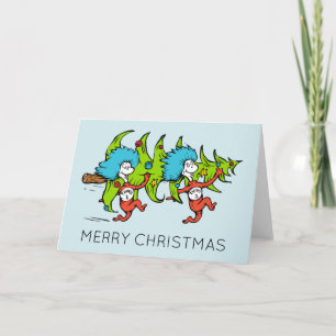 Cartes Pour Fêtes Annuelles Dr. Seuss Grinch Thing One et Thing Two Noël