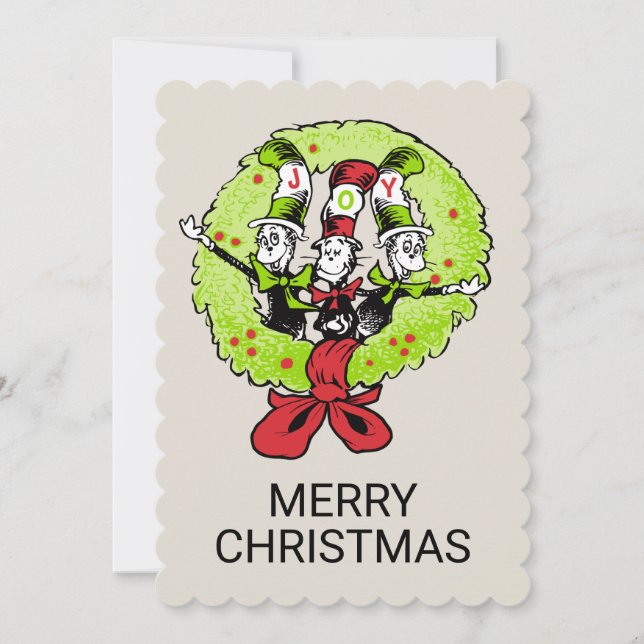 Cartes Pour Fêtes Annuelles Dr Seuss | Grinch | Who-ville Christmas Joy (Devant)