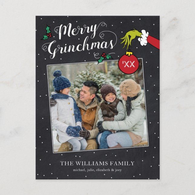 Cartes Pour Fêtes Annuelles Dr. Seuss | Merry Grinchmas (Devant)