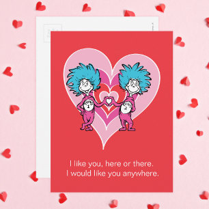 Cartes Pour Fêtes Annuelles Dr. Seuss Saint-Valentin Chose 1 Chose 2
