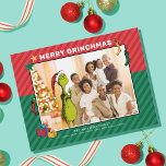 Cartes Pour Fêtes Annuelles Dr. Seuss | The Grinch Family Photo<br><div class="desc">Personalize this cute Mr. Grinch Holiday Postcard by adding your favorite family photo and custom text!</div>