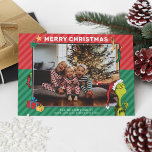 Cartes Pour Fêtes Annuelles Dr Seuss | Vacances Photo Famille Grinch<br><div class="desc">Personnalisez cette jolie carte postale de vacances M. Grinch en ajoutant votre photo de famille préférée et votre texte personnalisé !</div>