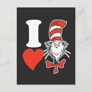 Cartes Pour Fêtes Annuelles Dr. Seuss Valentine   I Heart The Cat in the Hat